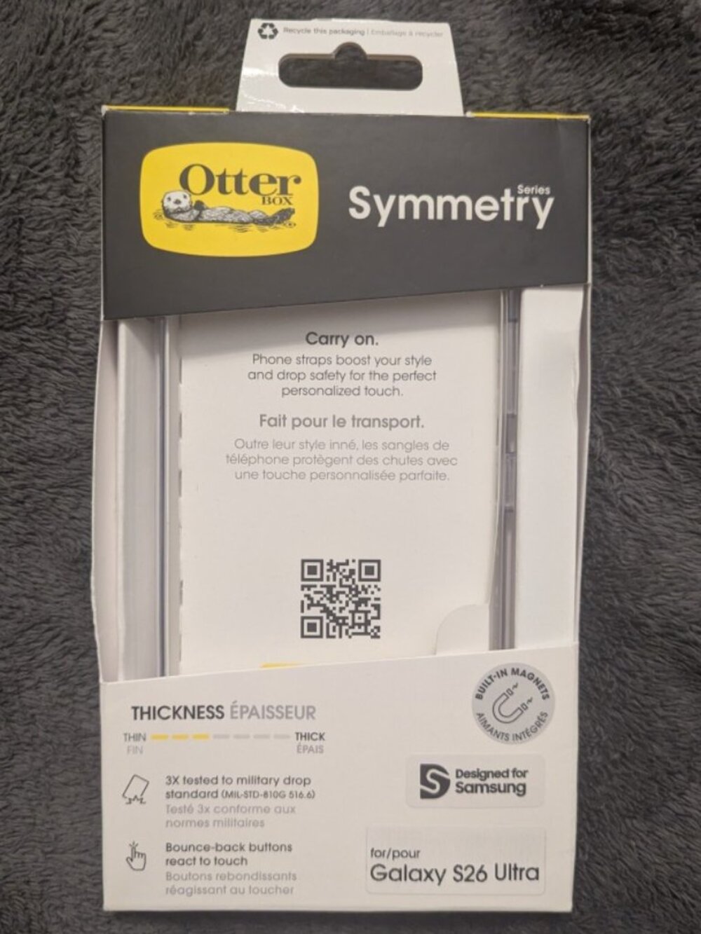 New Open Box OtterBox Samsung S26 Ultra Symmetry Series Case with Magnets, Clear